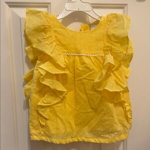 Flapdoodles Sunny Yellow Ruffled Blouse